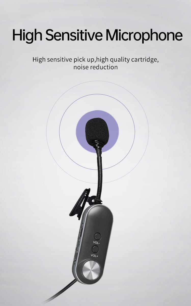 T-3Lapel-style wireless multi-function noise-cancelling microphone