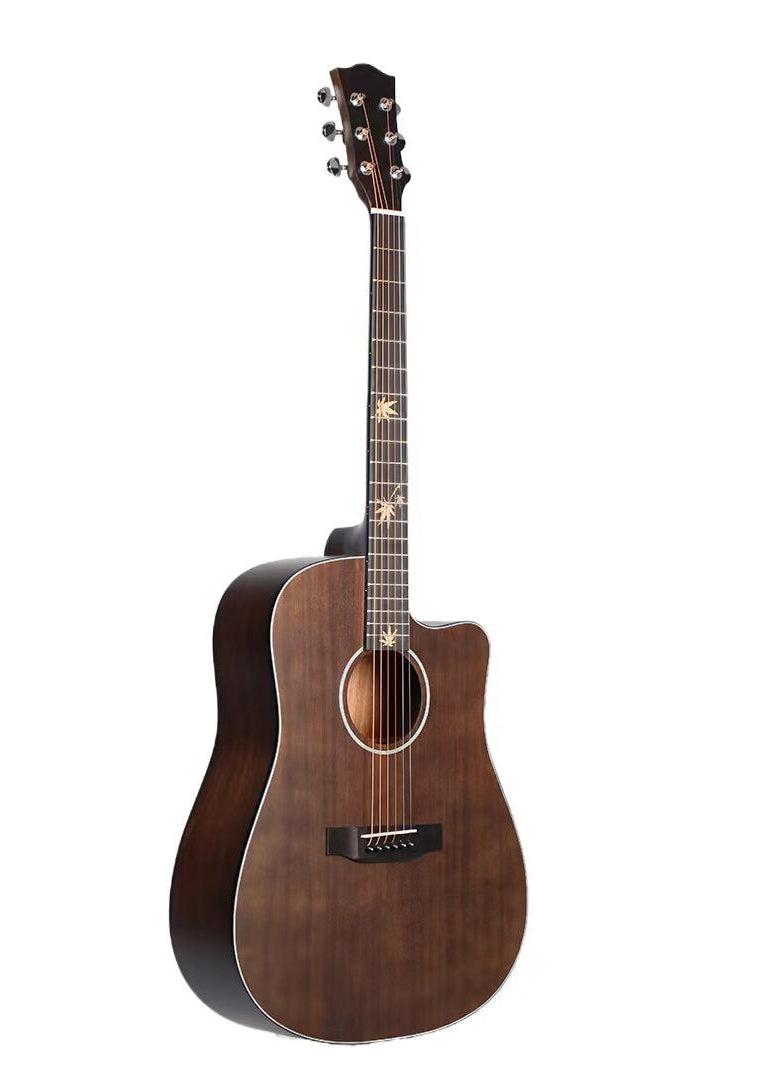 40-inch matte-finish Shabbi Maple Maple-Style Solid-Body Acoustic Guitar.