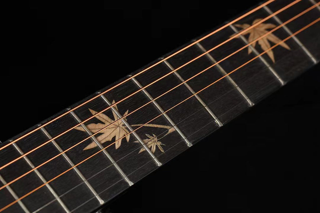 40-inch matte-finish Shabbi Maple Maple-Style Solid-Body Acoustic Guitar.