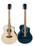 A 41-inch gloss spruce/sapele laminated guitar.(Original Character)