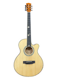 40-inch glossy cloud plate acoustic guitar with a professional 301 pickup.CG-208EQ