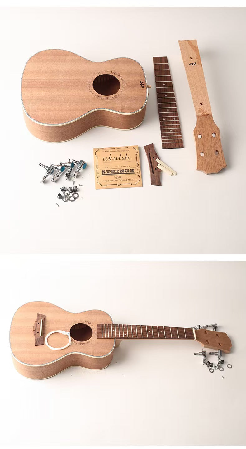 DIY ukulele kit: materials for hand-assembling and painting your own instrument