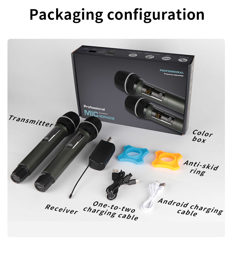 Handheld wireless microphone – ideal for home karaoke, stage performances, meetings and live streaming
