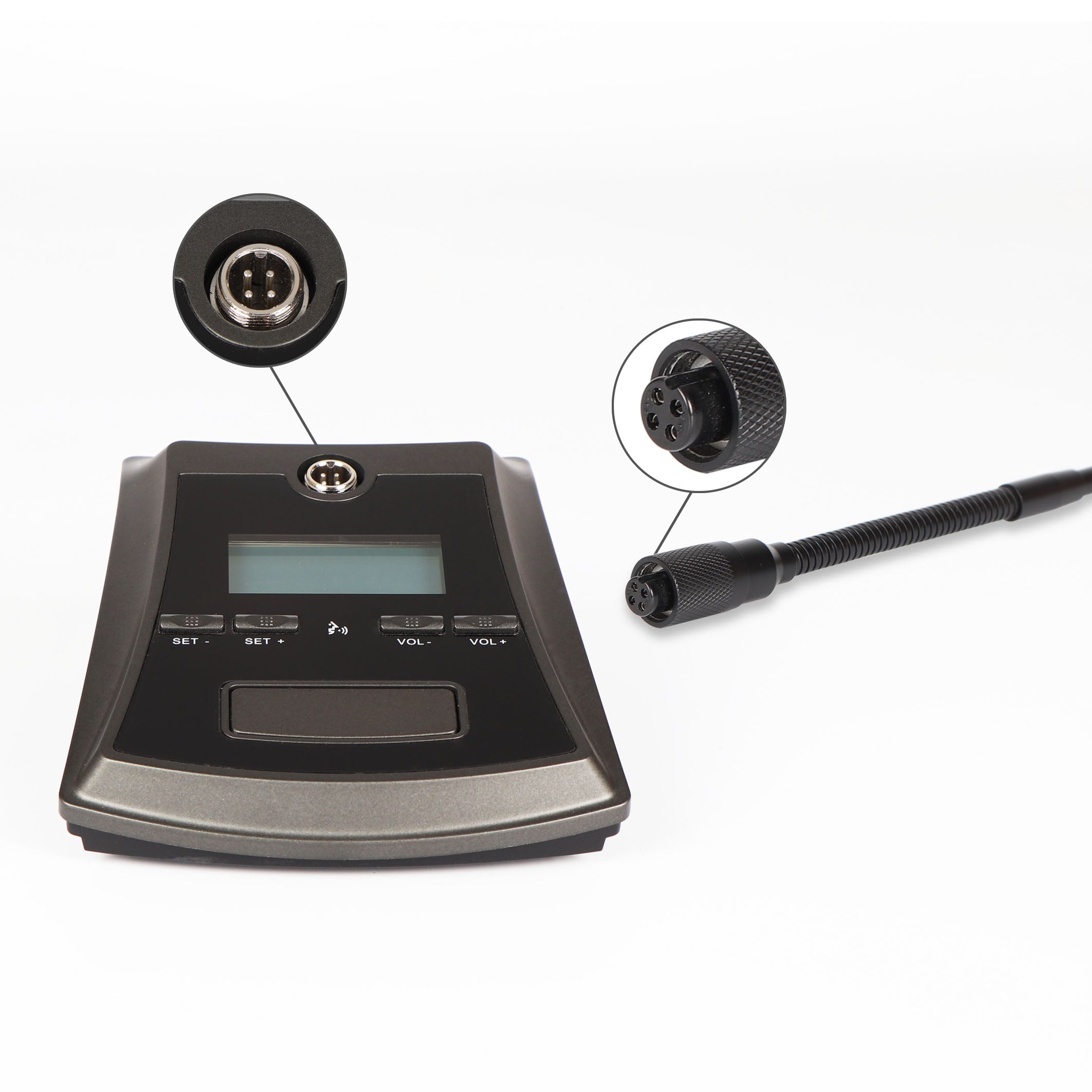 Wireless desktop conference microphone for speakers and presenters