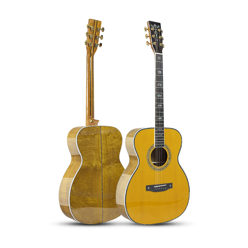 Solid Golden Nanmu Acoustic Guitar