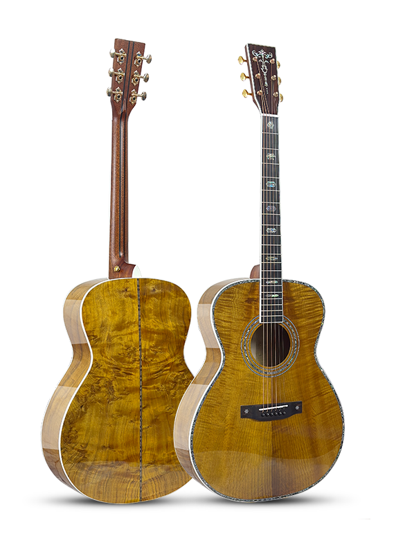 Solid Golden Nanmu Acoustic Guitar