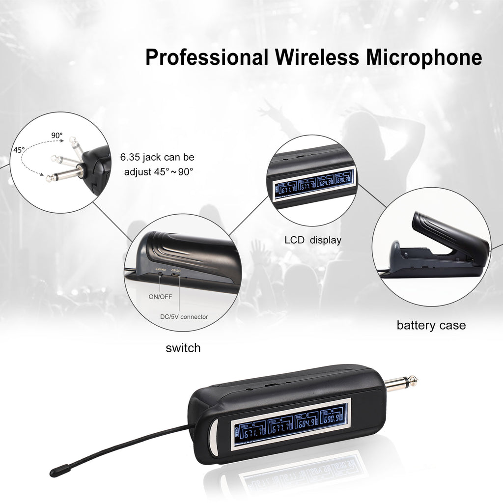 Versatile wireless microphone: professional microphone for outdoor and home use