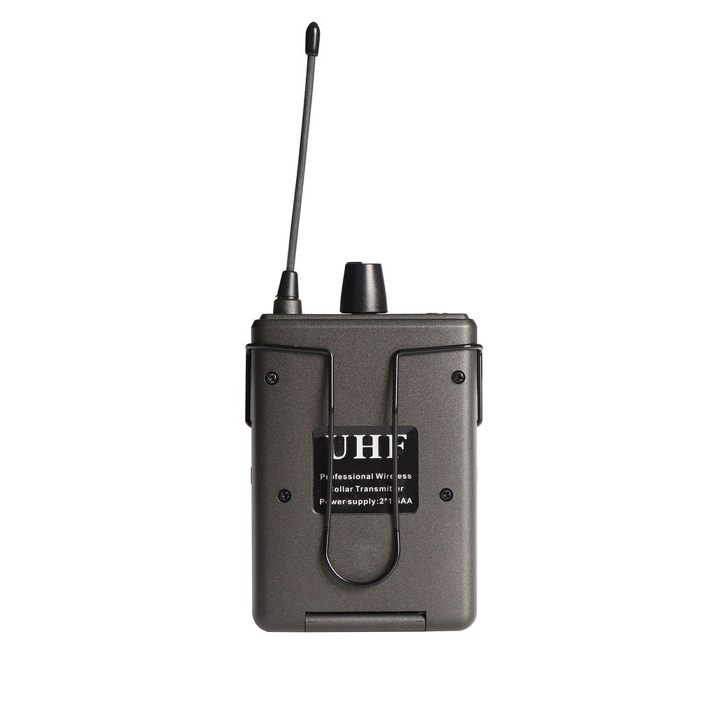 Wireless microphone with display and frequency selection