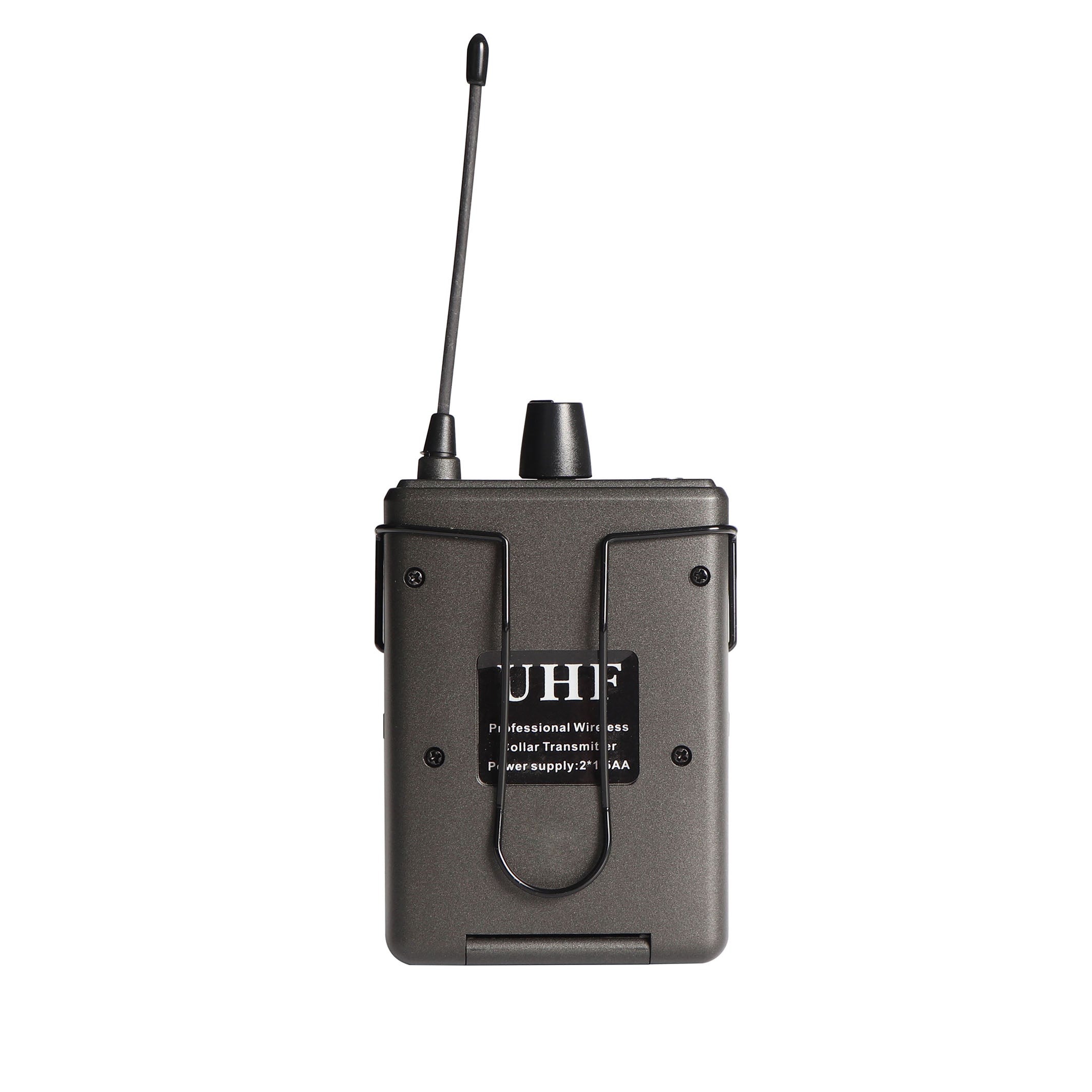 Wireless microphone with display and frequency selection