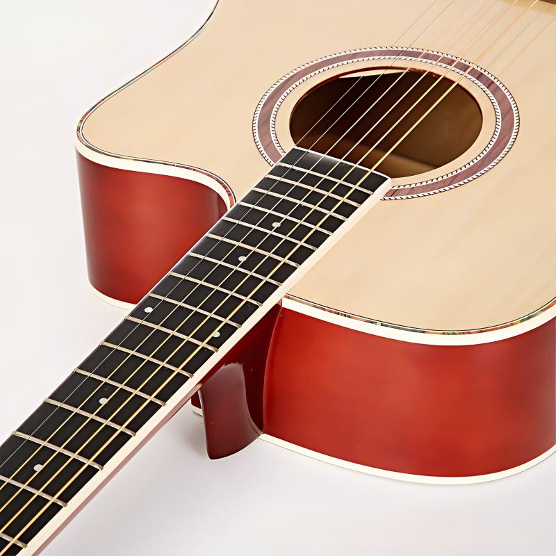 41-inch polished basswood guitar, recommended for beginners in folk music