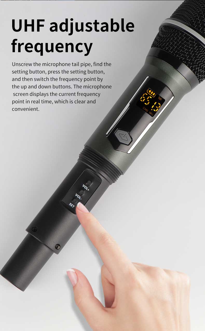 Handheld wireless microphone – ideal for home karaoke, stage performances, meetings and live streaming