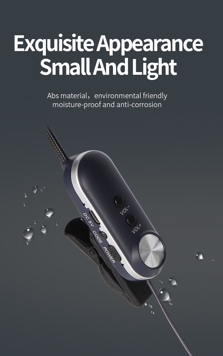 Lapel-style wireless instrument microphone