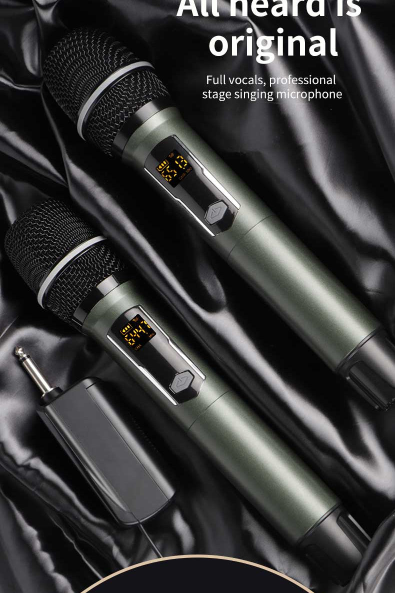 Handheld wireless microphone – ideal for home karaoke, stage performances, meetings and live streaming