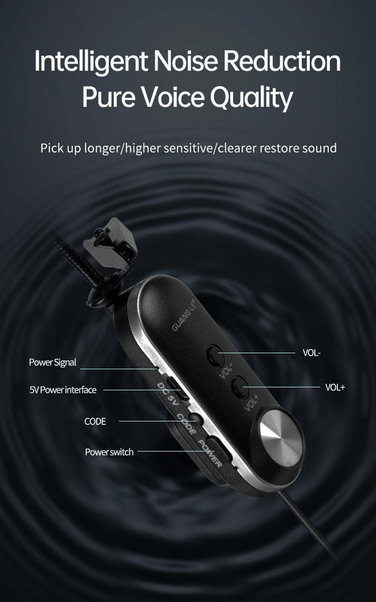 T-3Lapel-style wireless multi-function noise-cancelling microphone