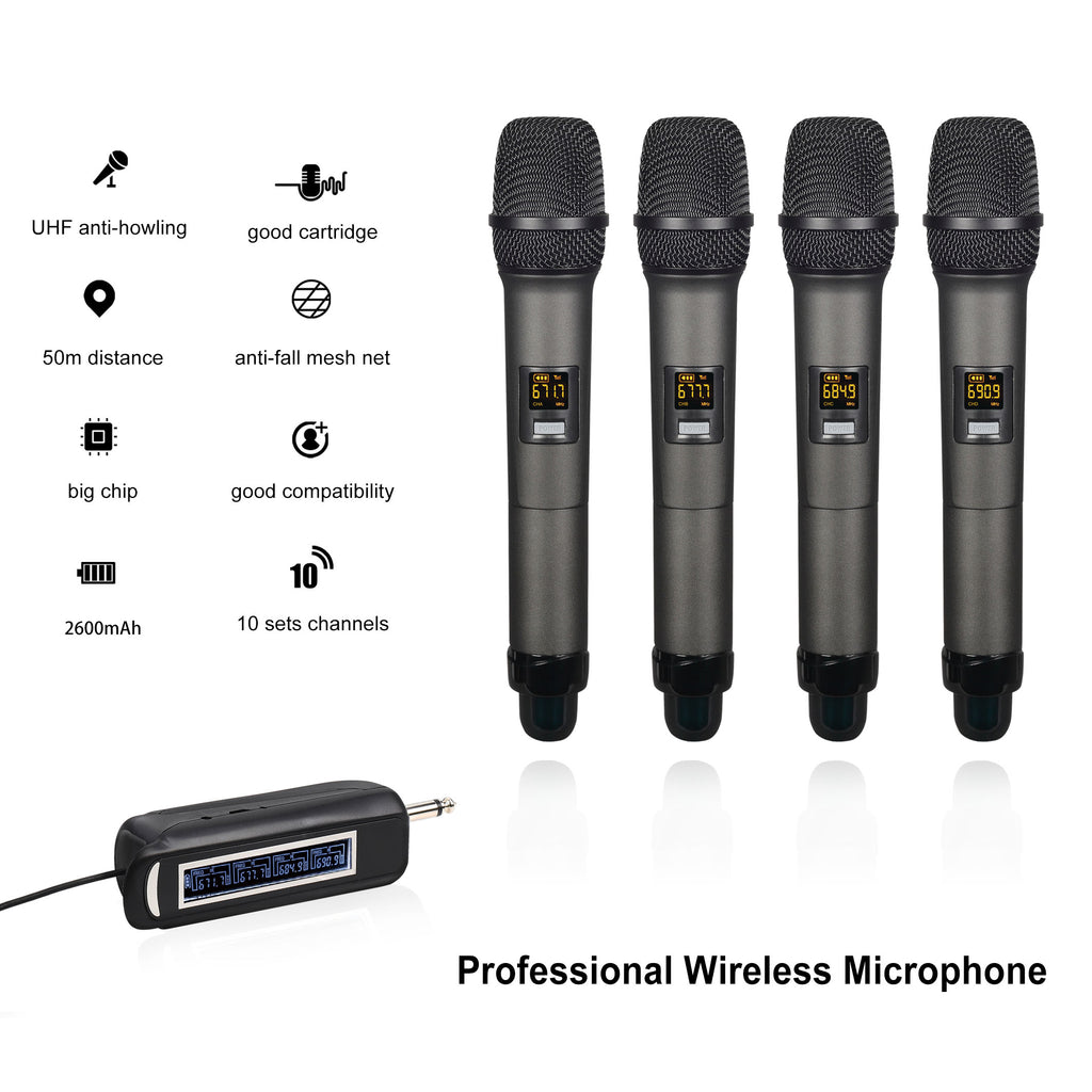 Versatile wireless microphone: professional microphone for outdoor and home use