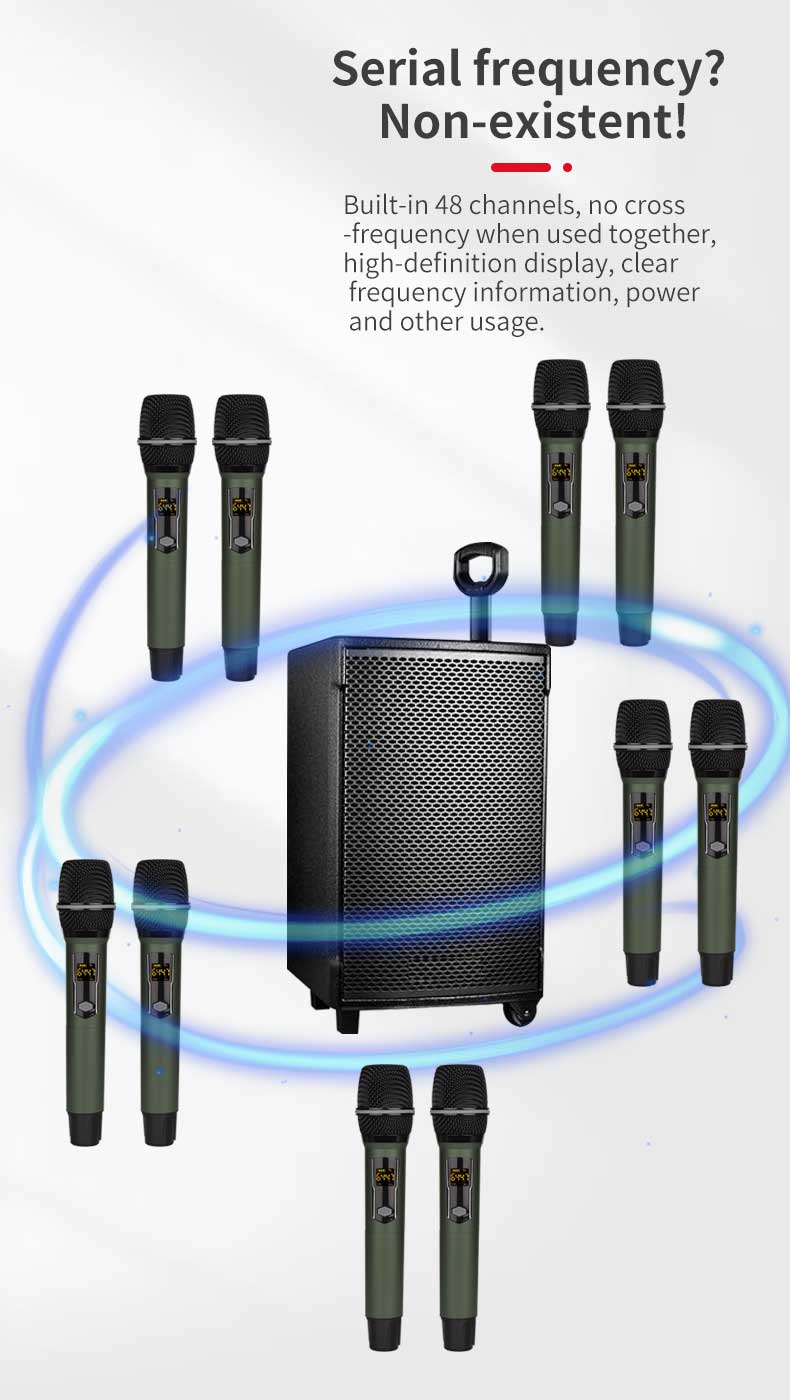 Handheld wireless microphone – ideal for home karaoke, stage performances, meetings and live streaming