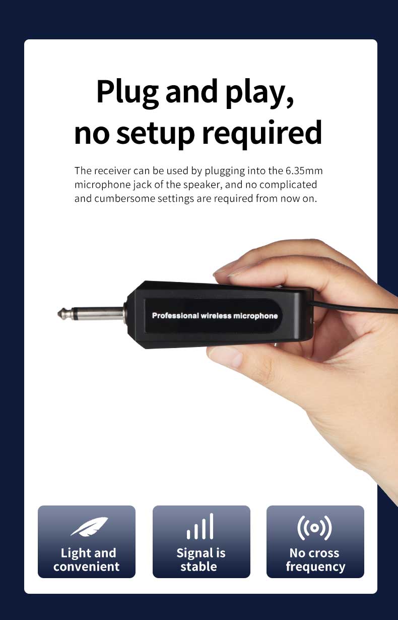 Handheld wireless microphone – ideal for home karaoke, stage performances, meetings and live streaming