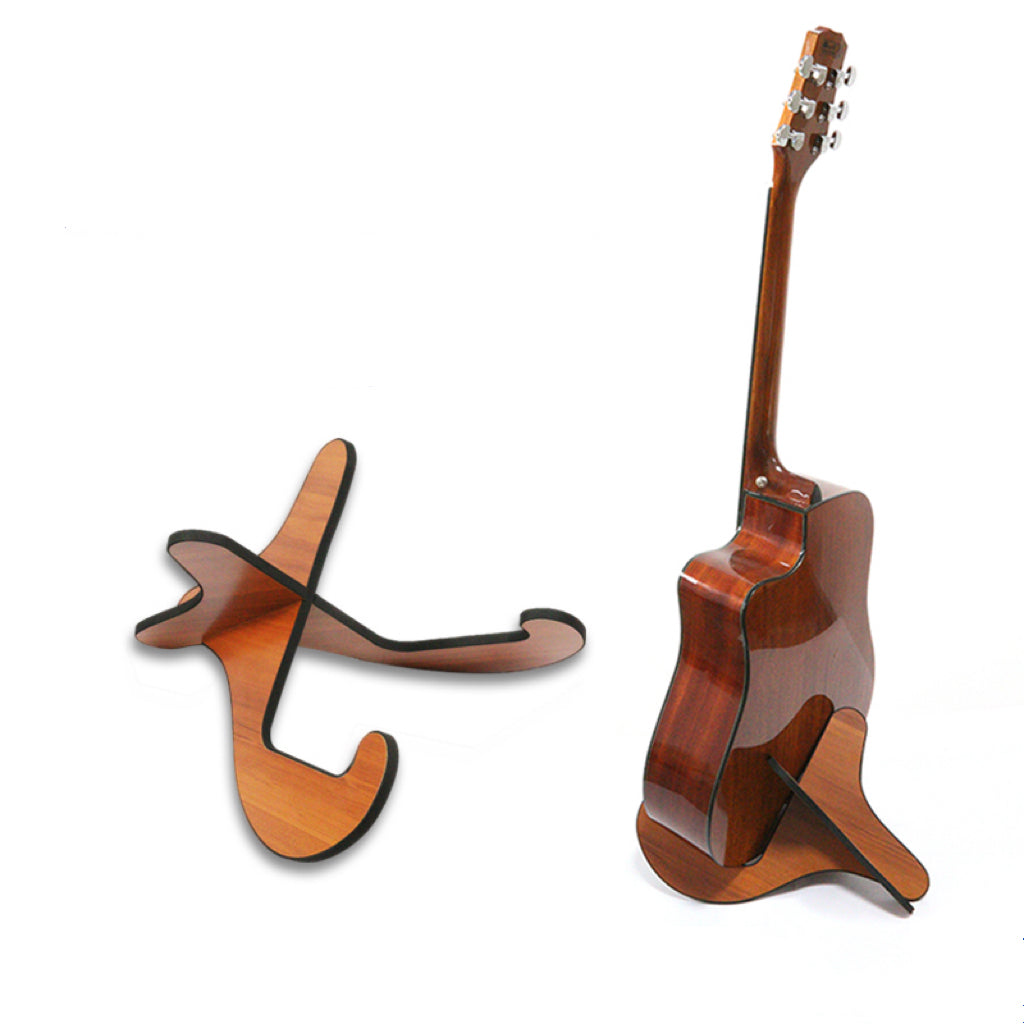 Wooden Ukulele Floor Stand, Foldable and Portable Wooden Violin Stand