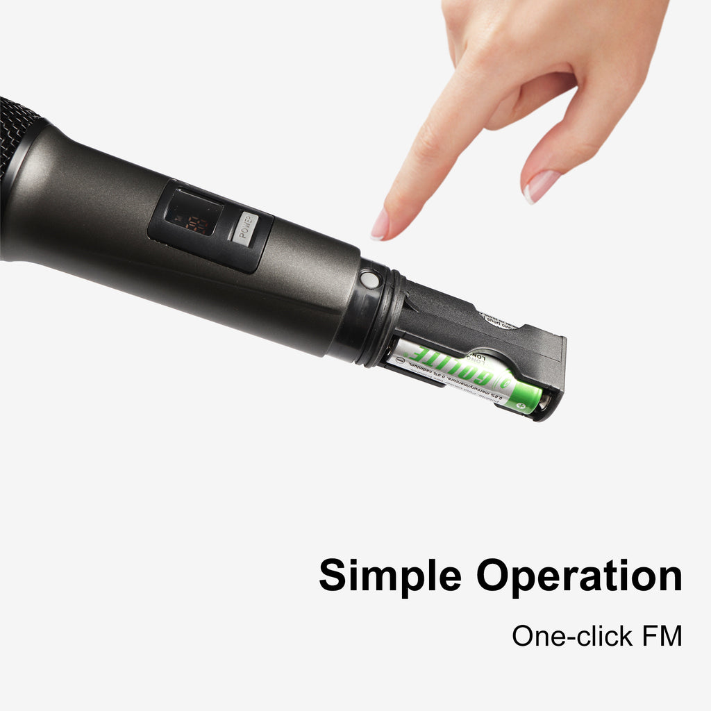 Versatile wireless microphone: professional microphone for outdoor and home use
