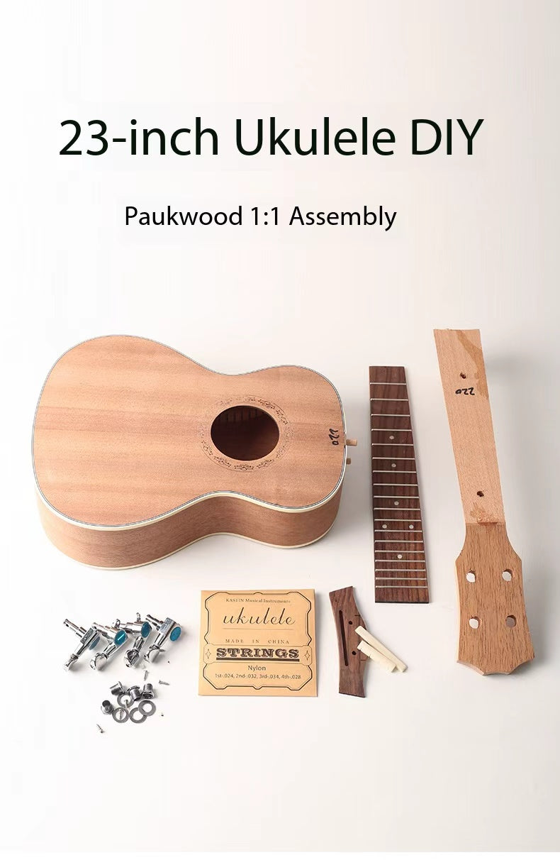 DIY ukulele kit: materials for hand-assembling and painting your own instrument