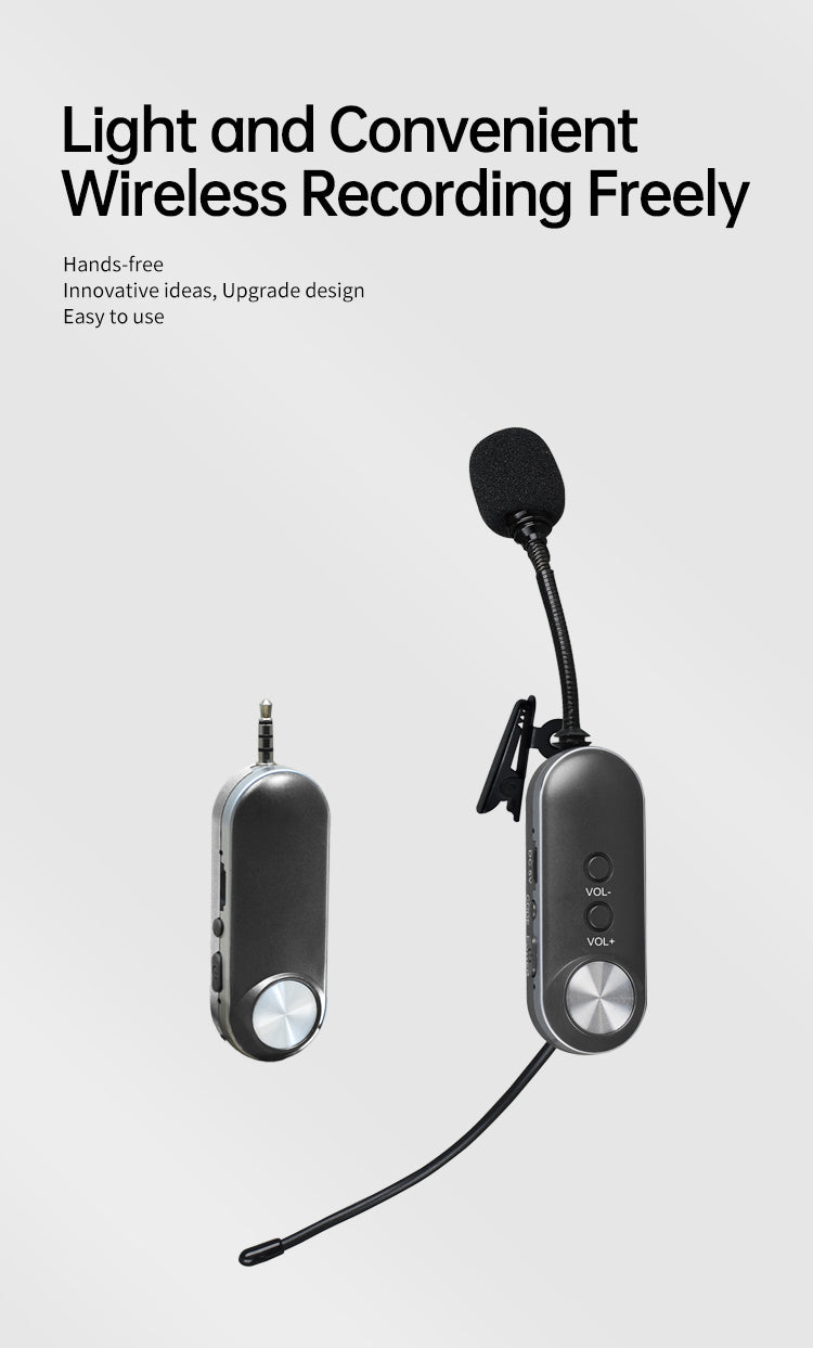 T-3Lapel-style wireless multi-function noise-cancelling microphone