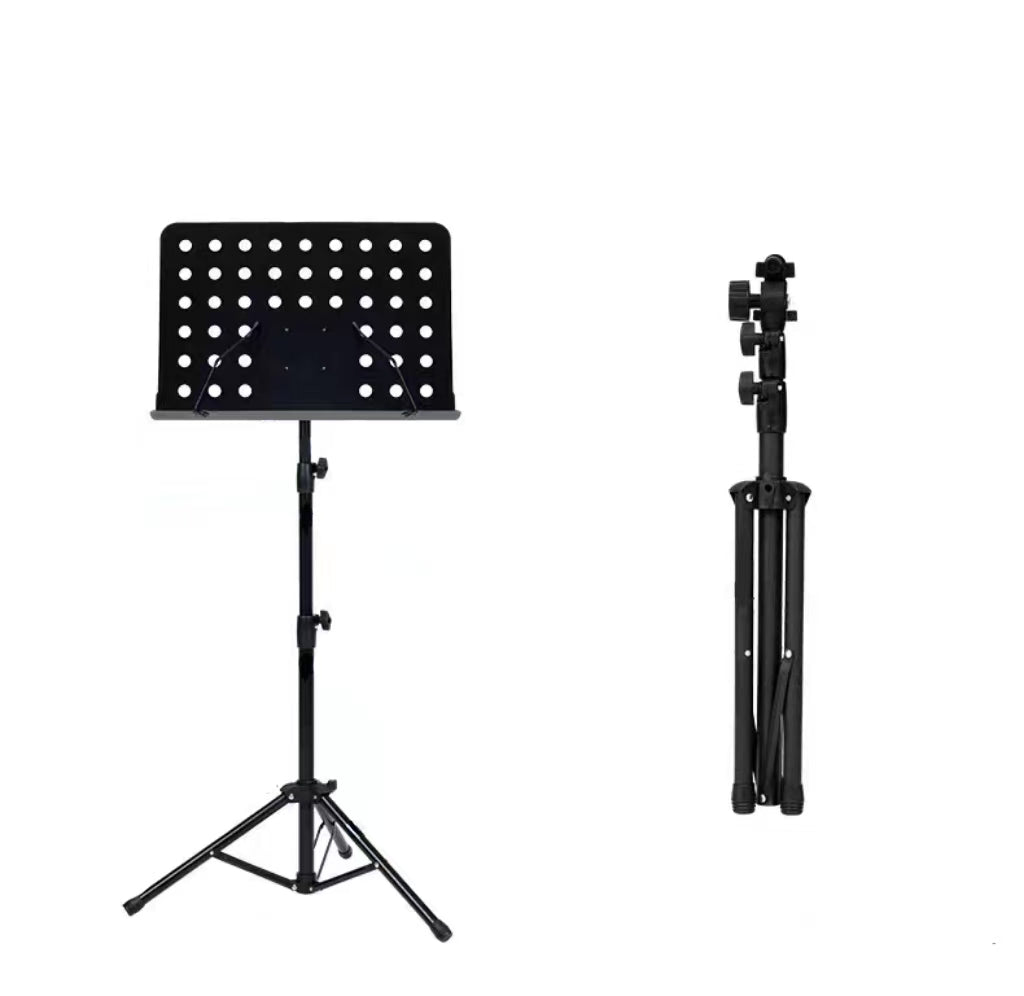 Music stand，Foldable and height-adjustable music stand