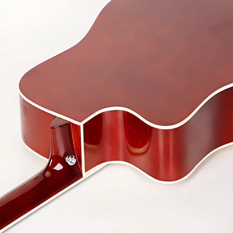 41-inch polished basswood guitar, recommended for beginners in folk music