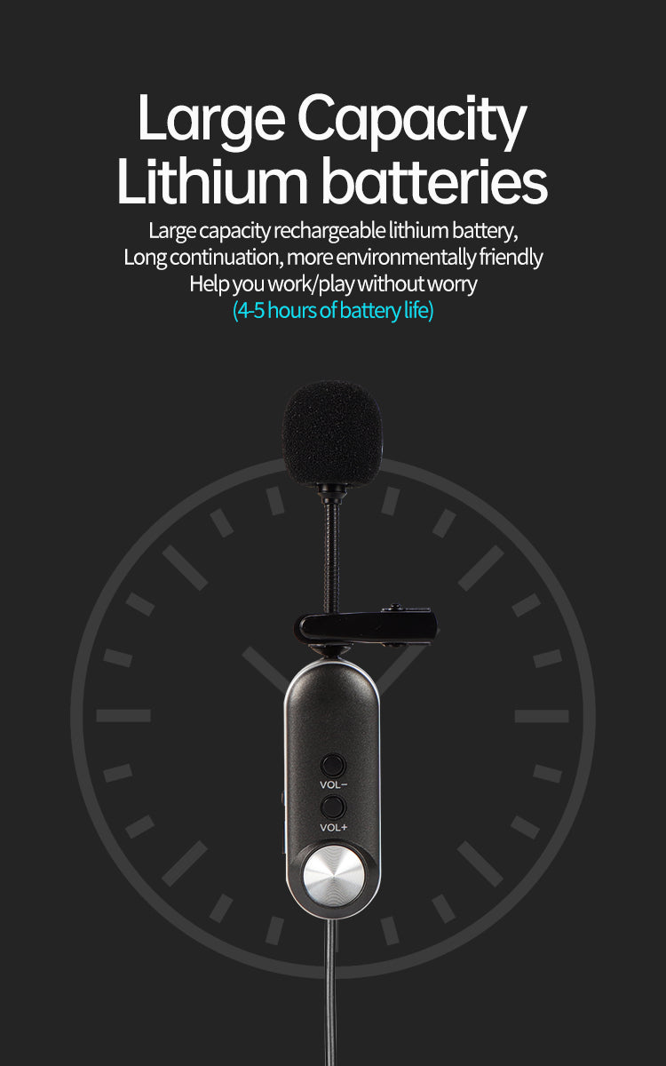 T-3Lapel-style wireless multi-function noise-cancelling microphone