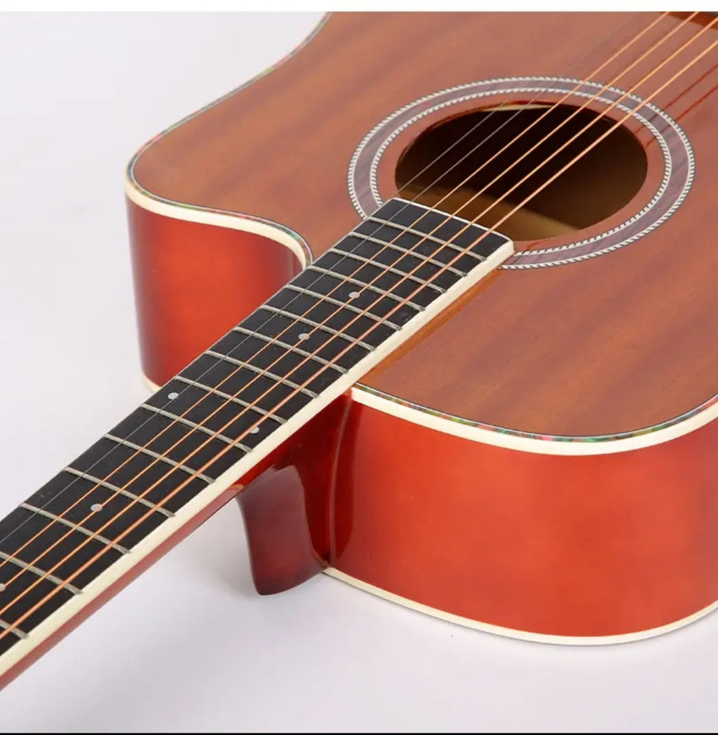 41-inch polished sapele guitar，Recommended for folk music beginners