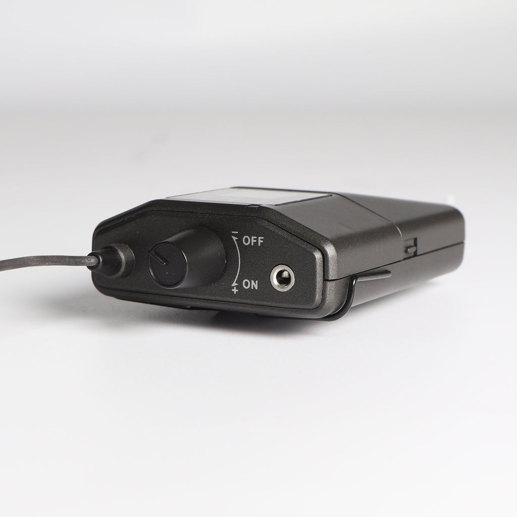 Wireless microphone with display and frequency selection