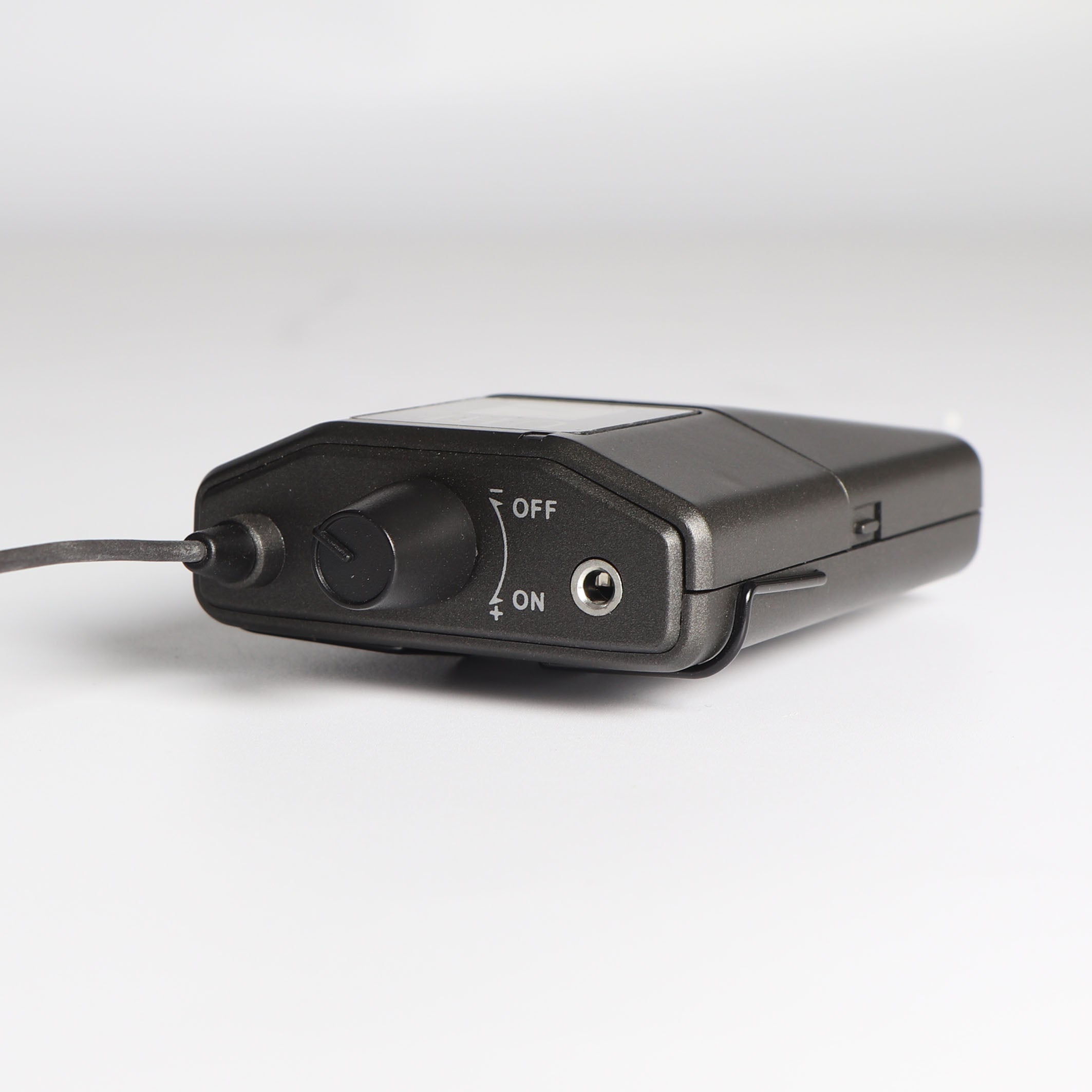 Wireless microphone with display and frequency selection