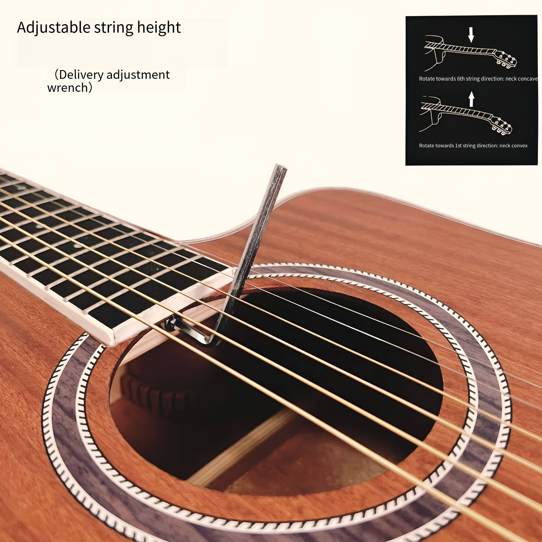 41-inch Sapele Wood guitar，Beginners in folk guitar