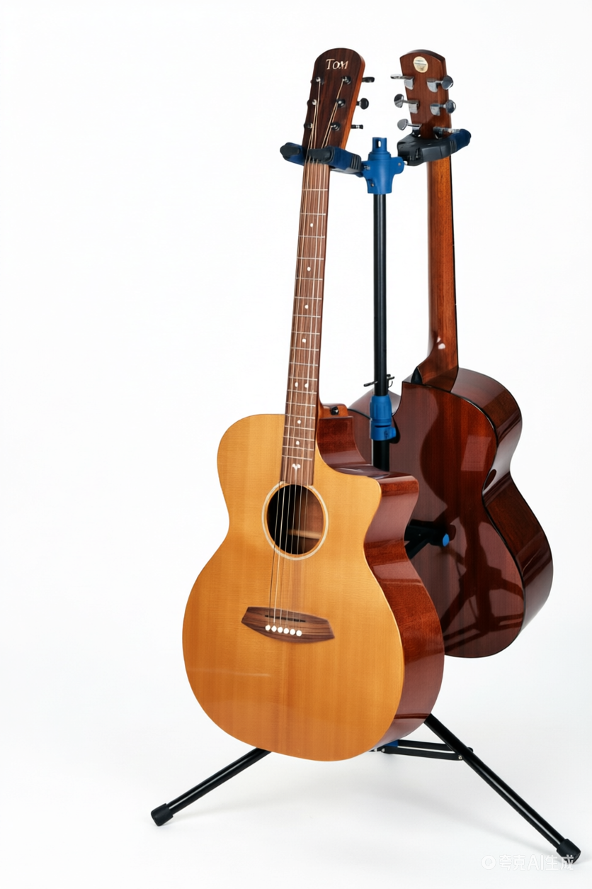 Double-headed floor-standing guitar stand